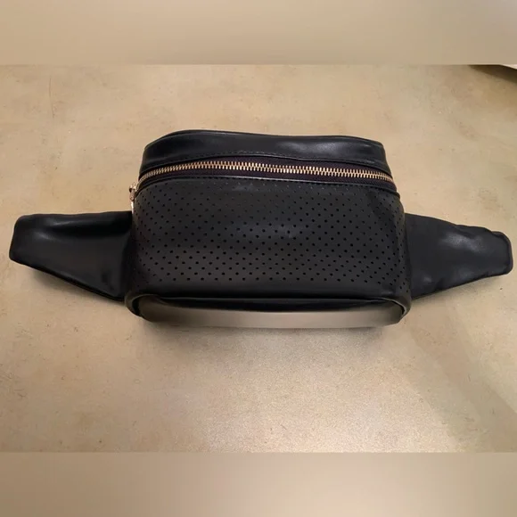 NWOT Urban Expresssions Black Hawthorn Perforated Belt Bag. - Picture 9 of 13